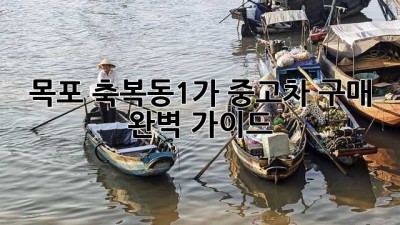 목포 축복동1가 중고차 구매 완벽 가이드
